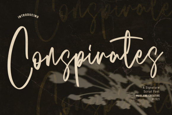 Conspirates Signature: A Handwritten Font for Editorial Warmth