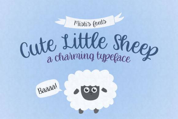 Cute Little Sheep Font for Web Design