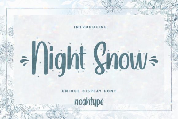 Night Snow: A Delicate Script Font for Handmade Charm