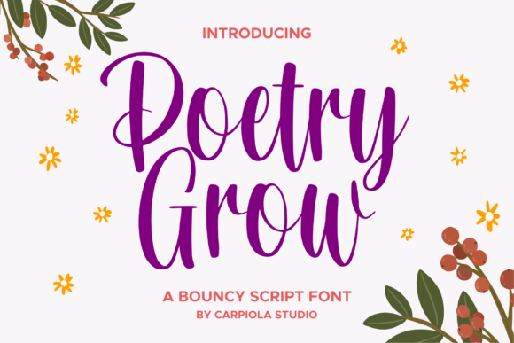 Poetry Grow: A Handwritten Font That Makes Your Brand Feel Human
