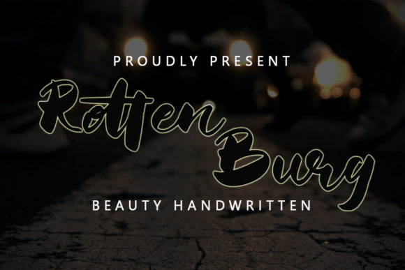 Rotten Burg: A Romantic Handwritten Font for Crafters