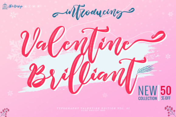 Valentine Brilliant: A Festive Font for Elegant Design